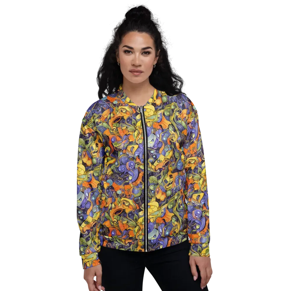 Indigo Uproar on Bomber Jacket — Front