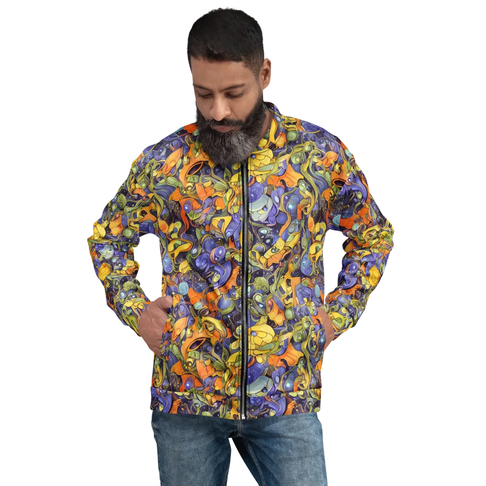 Indigo Uproar on Bomber Jacket — Front