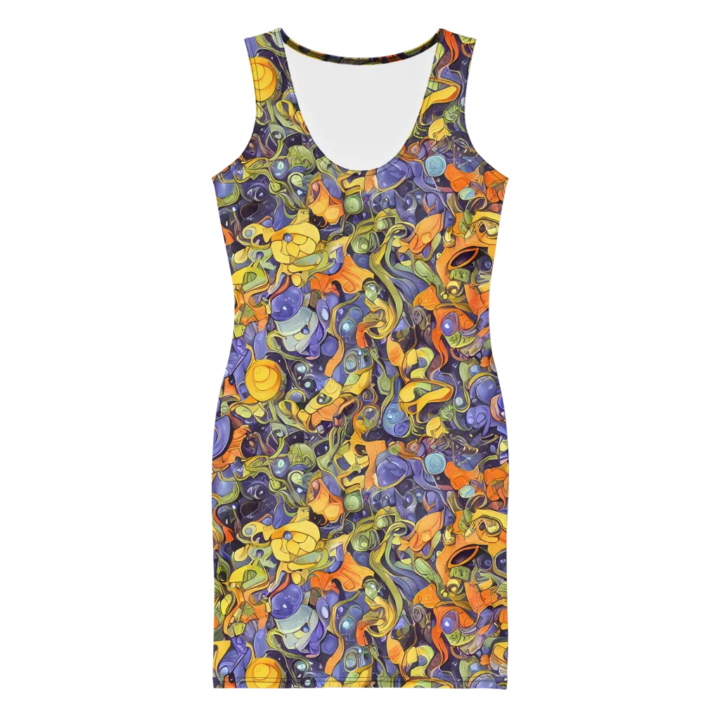 Indigo Uproar on Bodycon Dress — Front