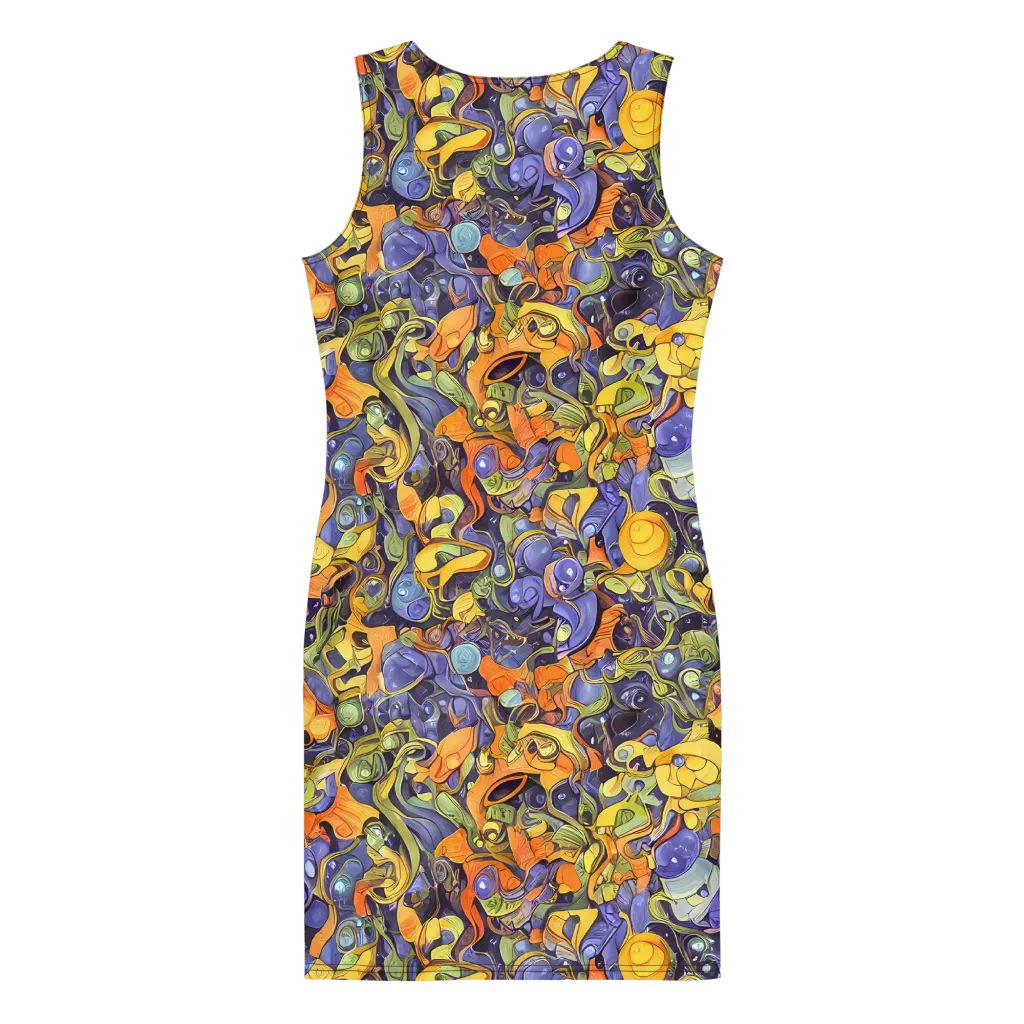 Indigo Uproar on Bodycon Dress — Back