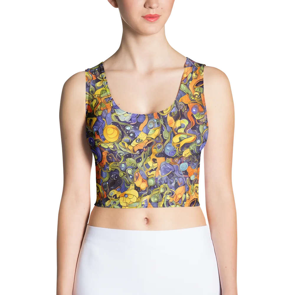 Indigo Uproar on Crop Top — Front