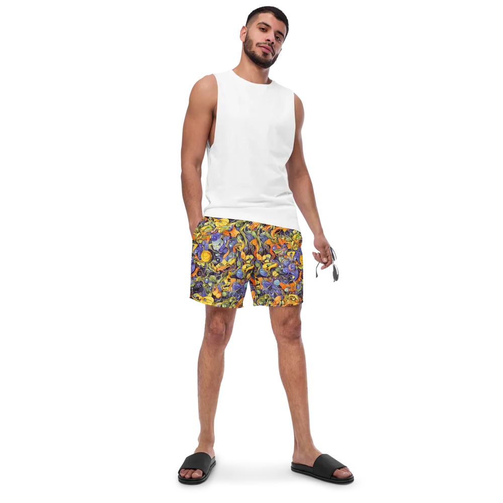 Indigo Uproar on Swim Trunks — Front