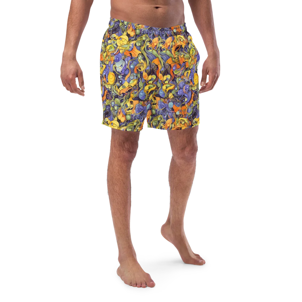 Indigo Uproar on Swim Trunks — Front