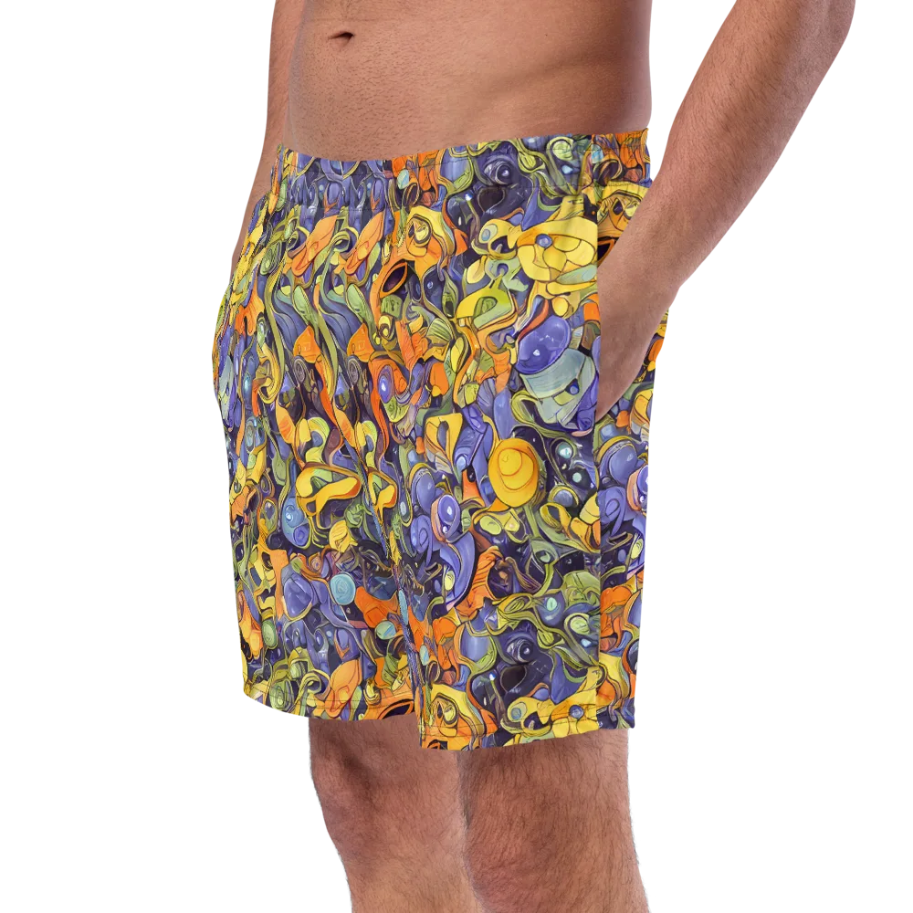 Indigo Uproar on Swim Trunks — Left Front