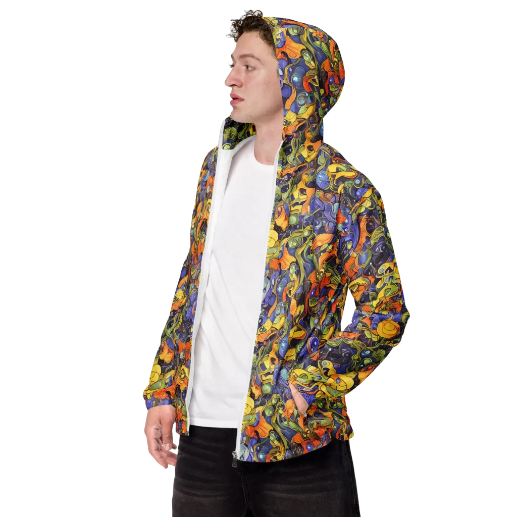 Indigo Uproar on Men's Windbreaker — Left Front