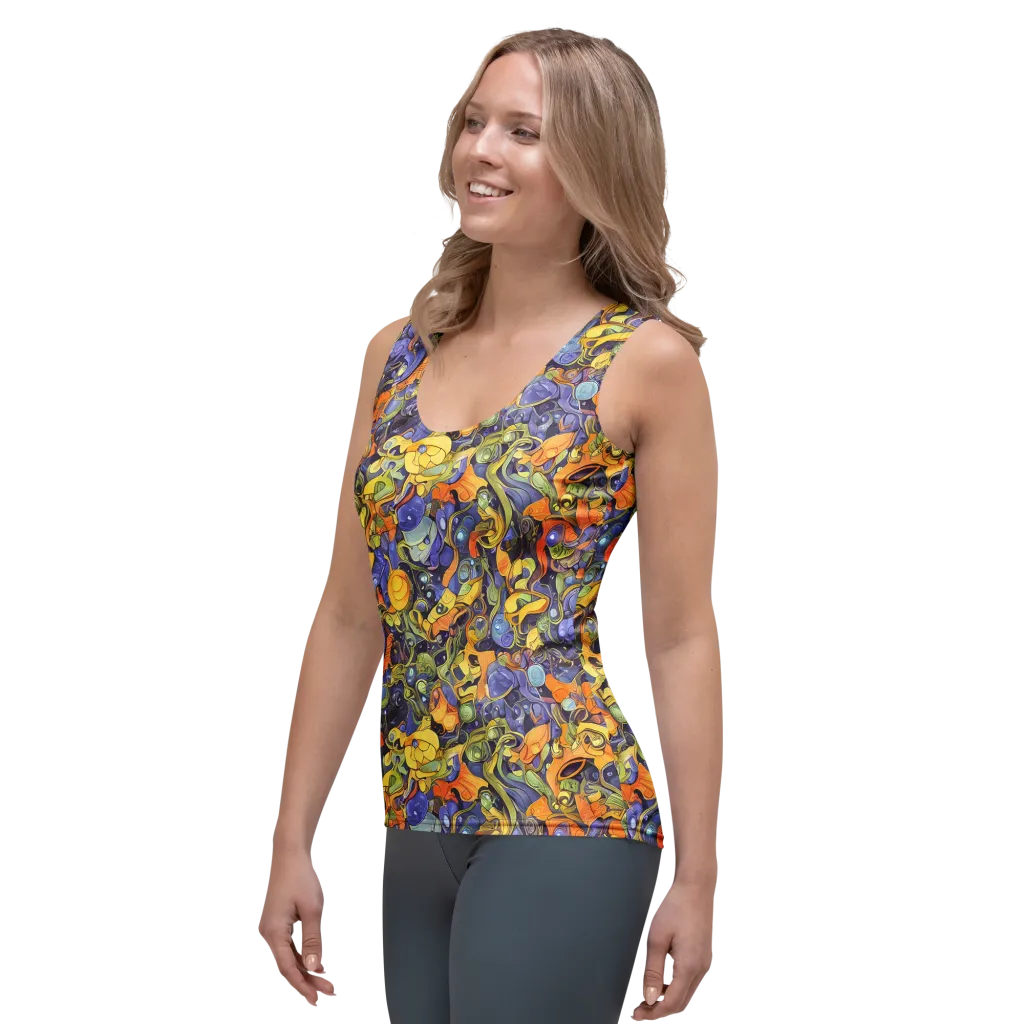 Indigo Uproar on Women's Tank Top — Left Front