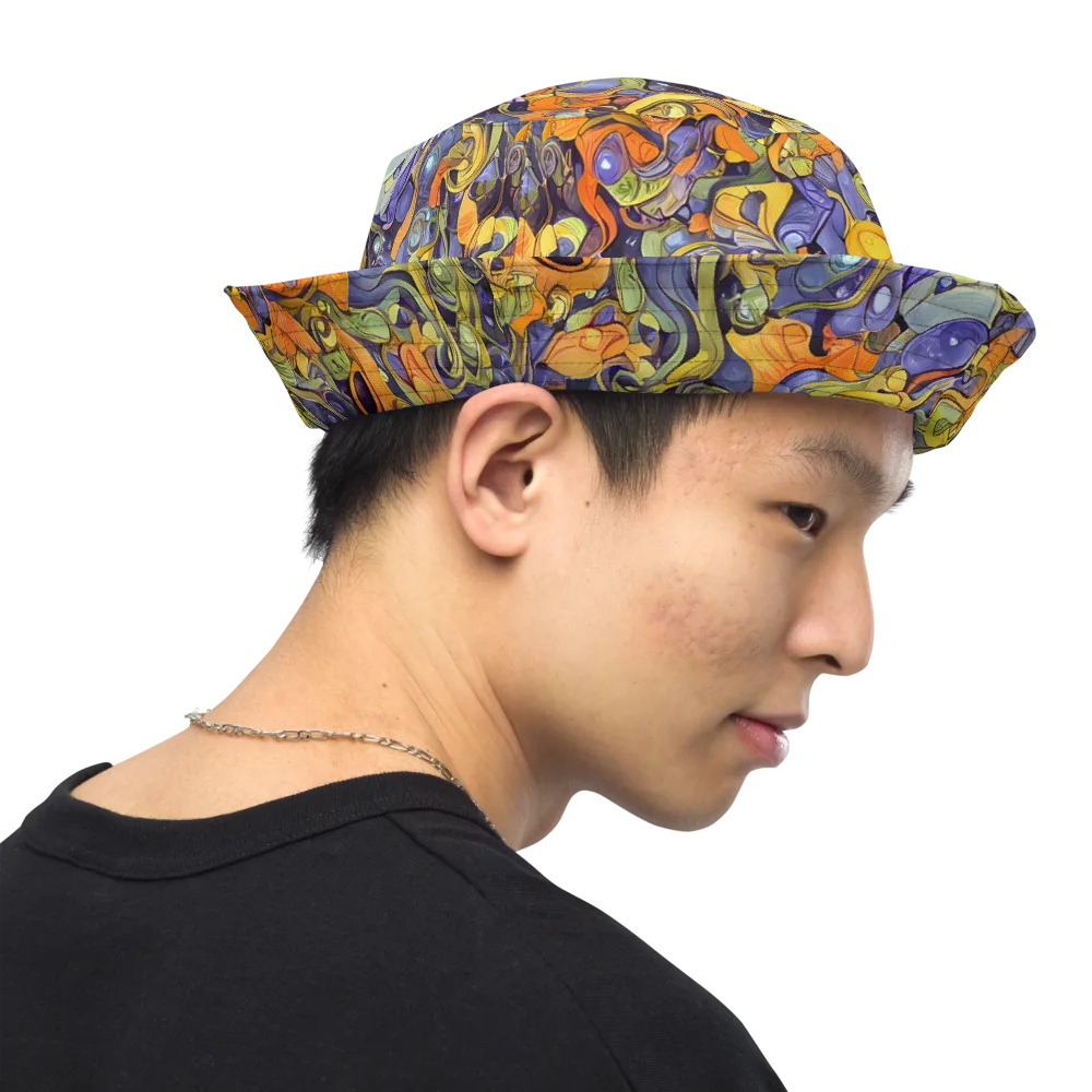 Indigo Uproar on Reversible Bucket Hat — Right Outside