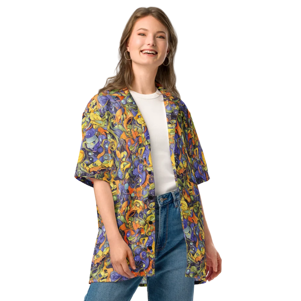 Indigo Uproar on Button Shirt — Front