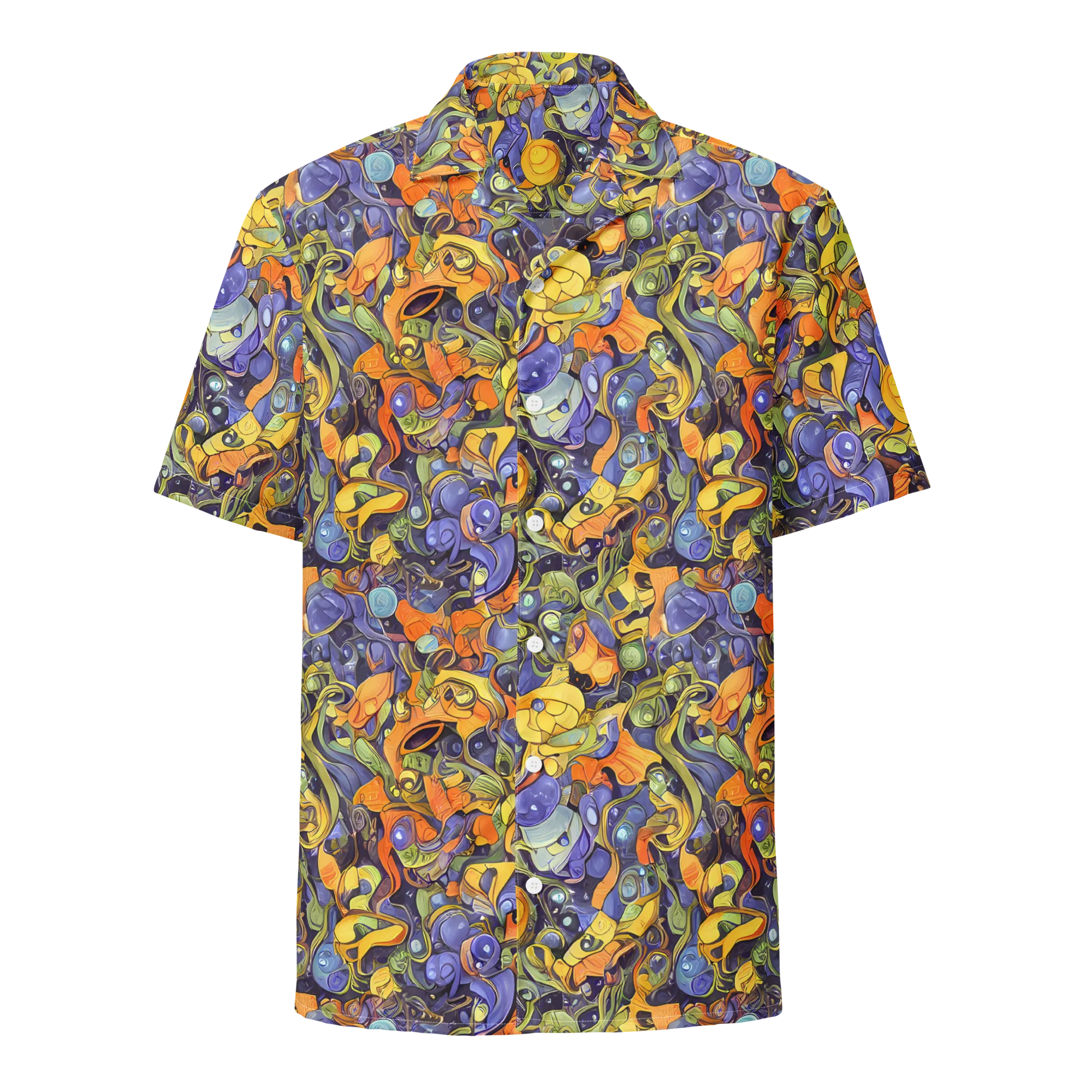 Indigo Uproar on Button Shirt — Front