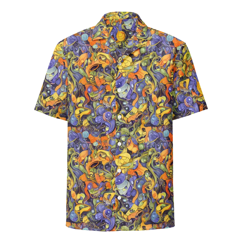 Indigo Uproar on Button Shirt — Front