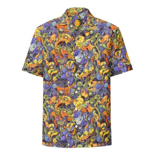 Indigo Uproar on a Button Shirt