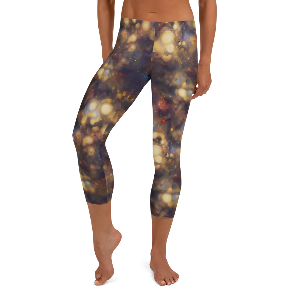 Amber Afterglow on Capri Leggings — Front