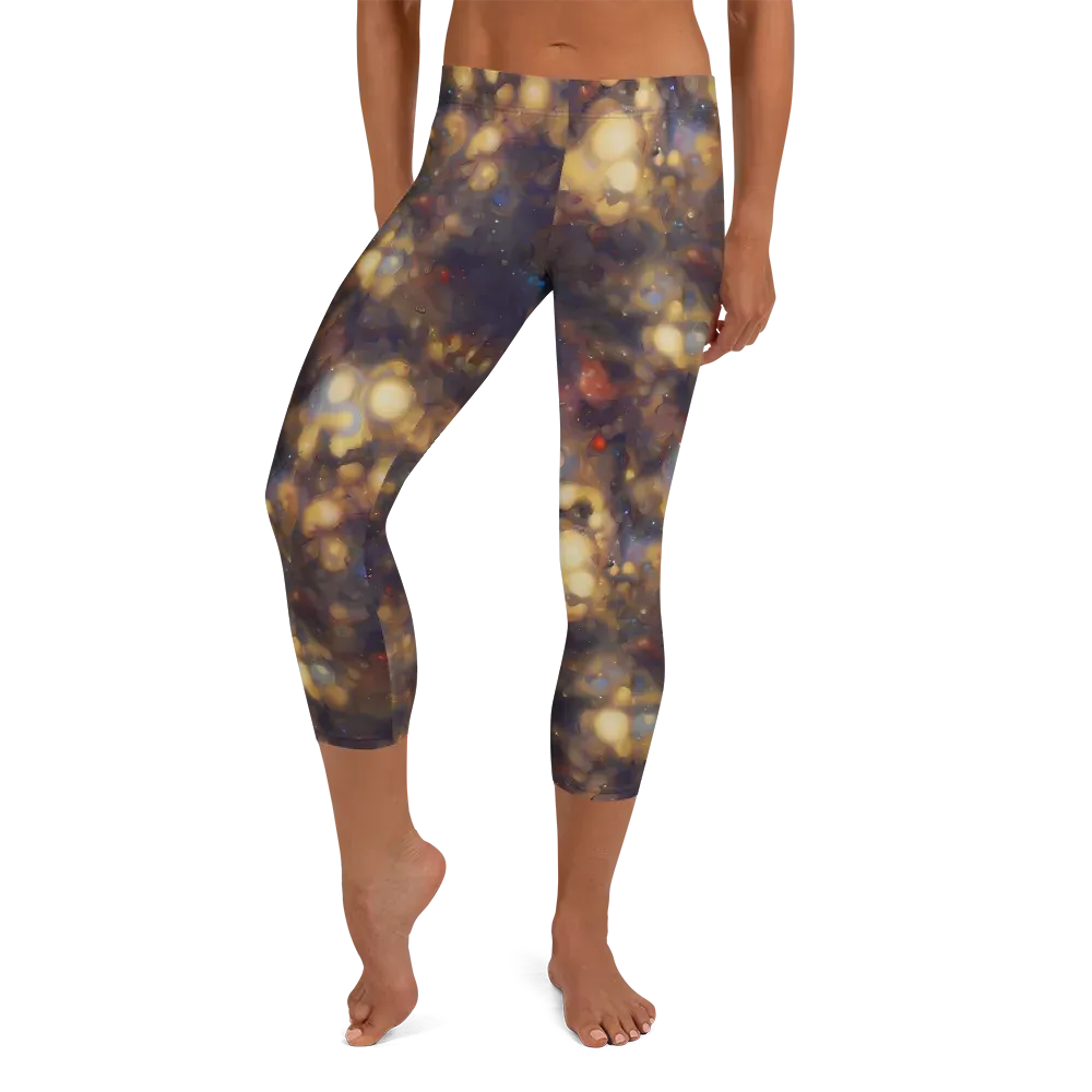 Amber Afterglow on Capri Leggings — Front