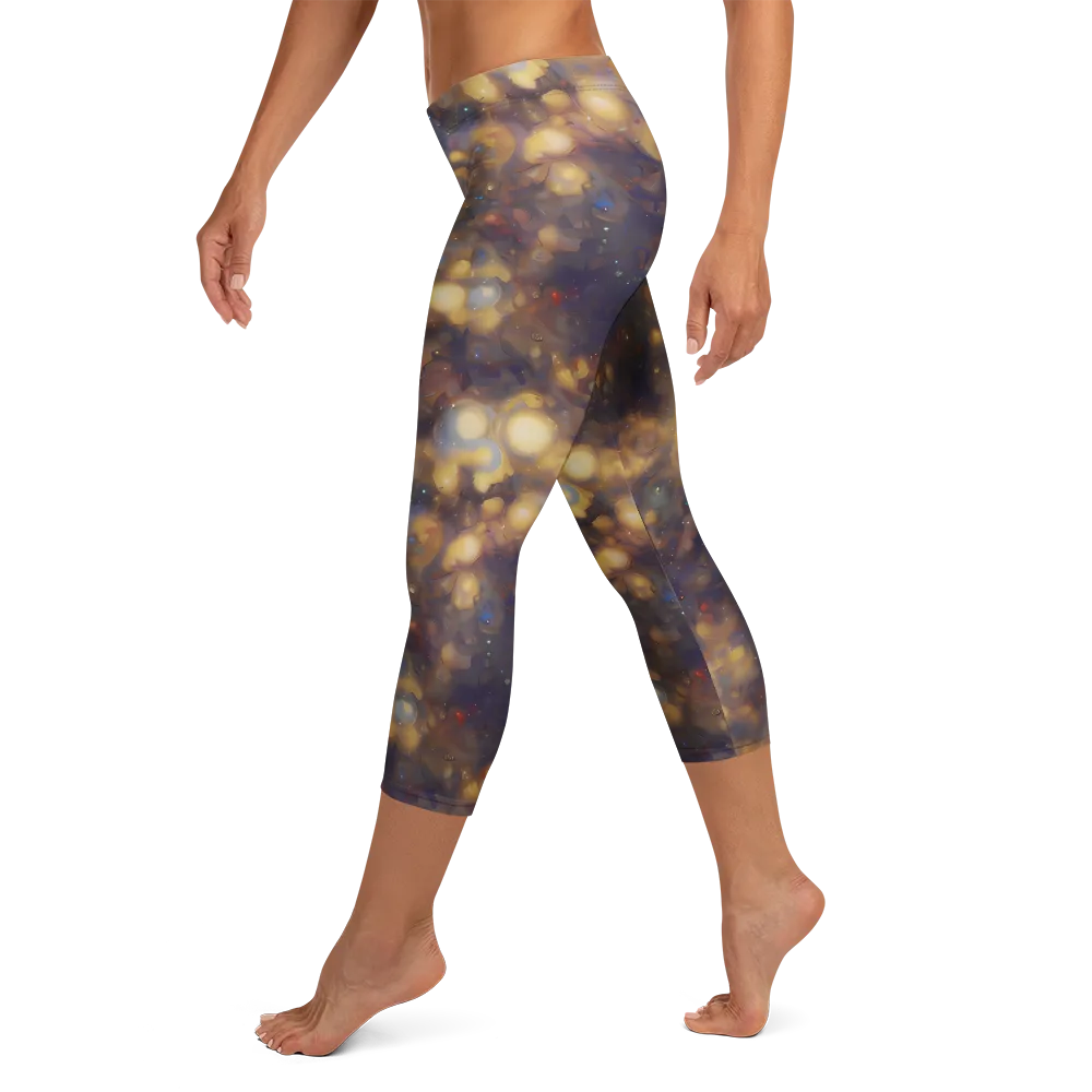 Amber Afterglow on Capri Leggings — Left