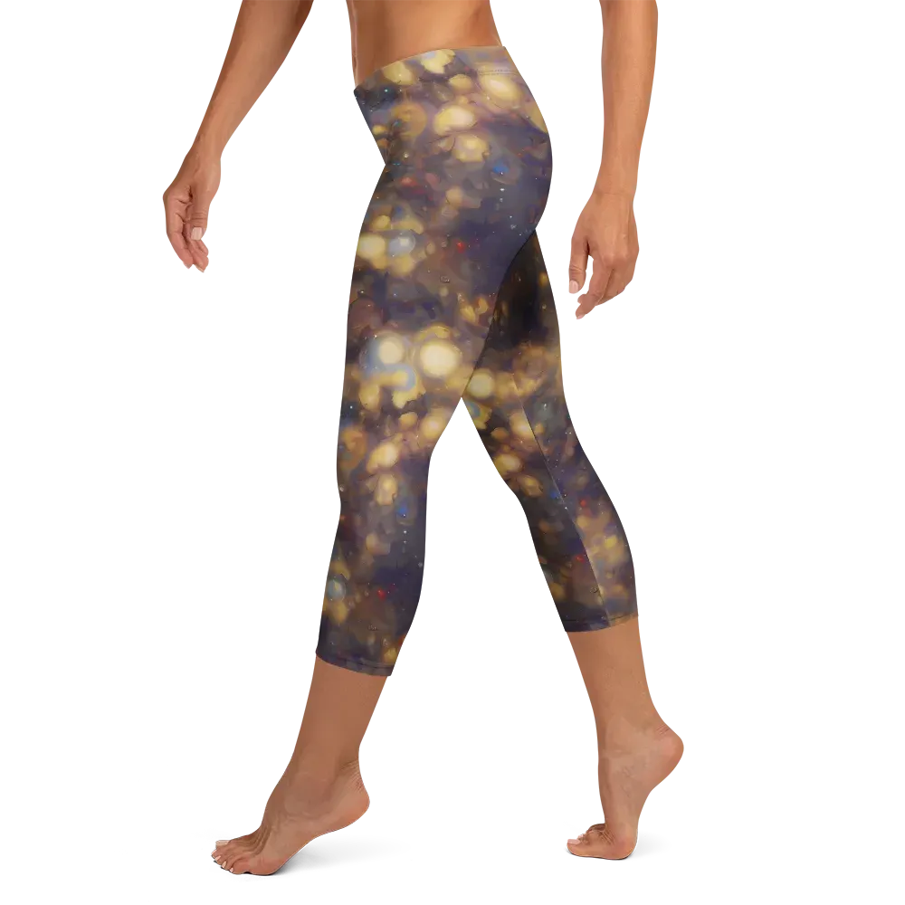 Amber Afterglow on Capri Leggings — Left