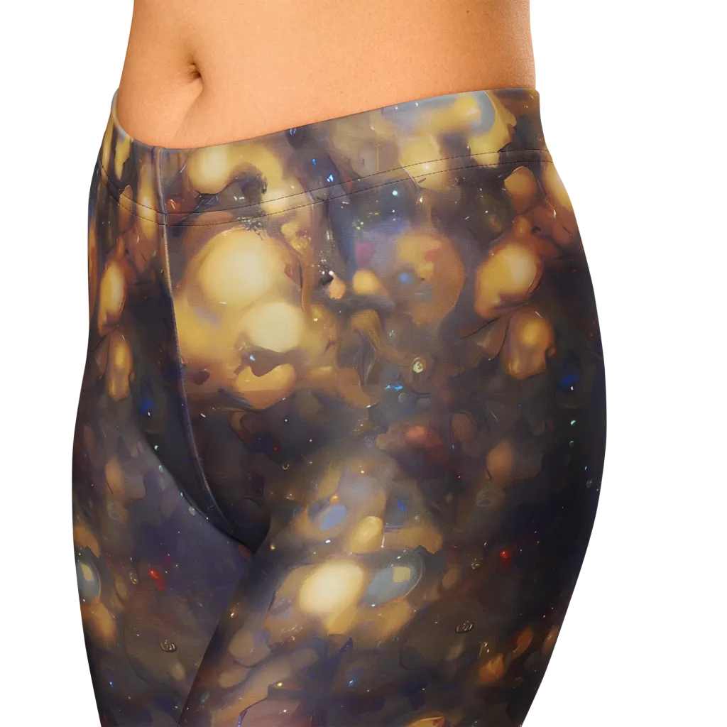Amber Afterglow on Capri Leggings — Zoomed-in