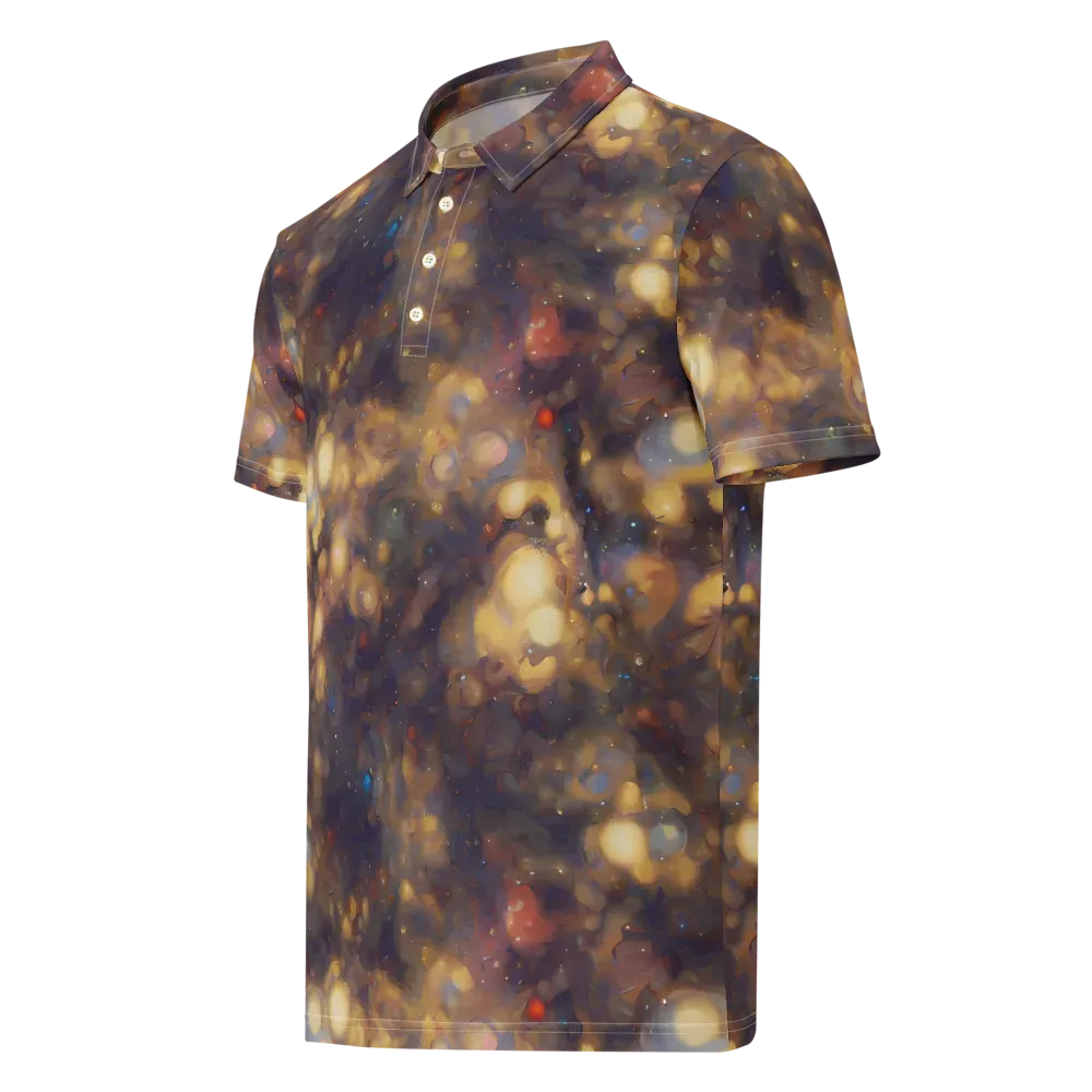 Amber Afterglow on Men's Slim Fit Polo Shirt — Left Front