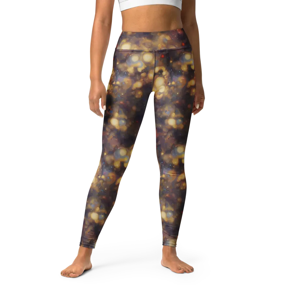 Amber Afterglow on Yoga Leggings — Front