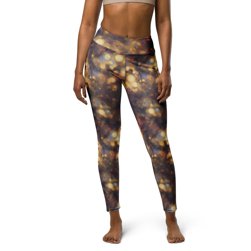 Amber Afterglow on Yoga Leggings — Front