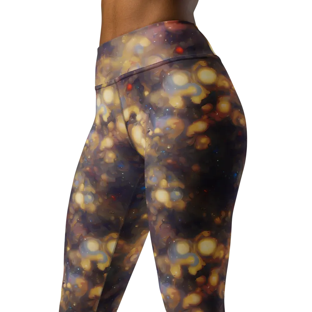 Amber Afterglow on Yoga Leggings — Left Front