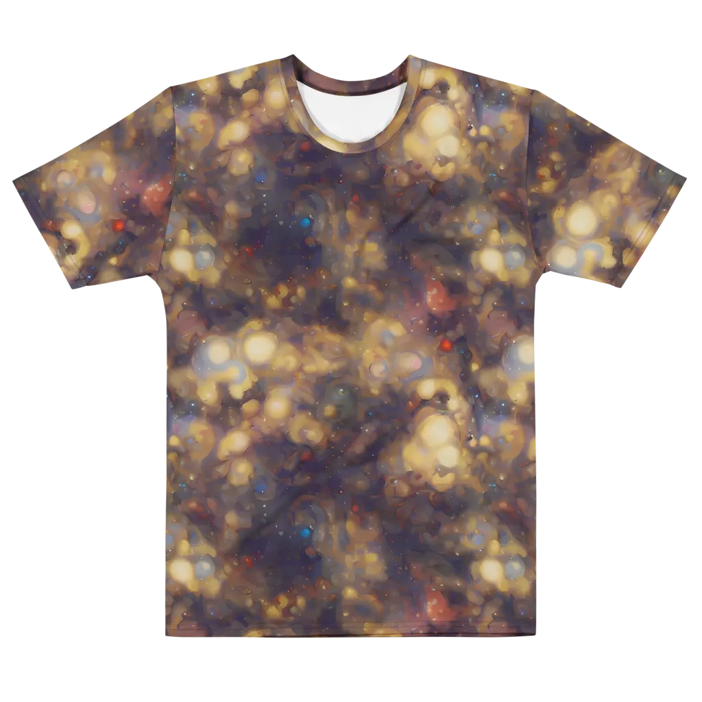 Amber Afterglow on Men's Cotton Crew Neck T-Shirt — Front