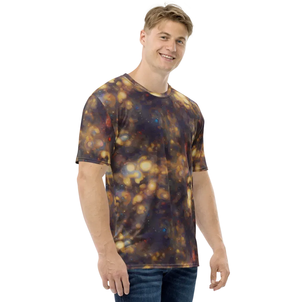Amber Afterglow on Men's Crew Neck T-Shirt — Right