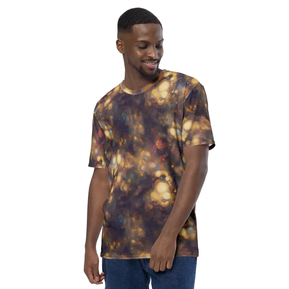 Amber Afterglow on Men's Crew Neck T-Shirt — Left