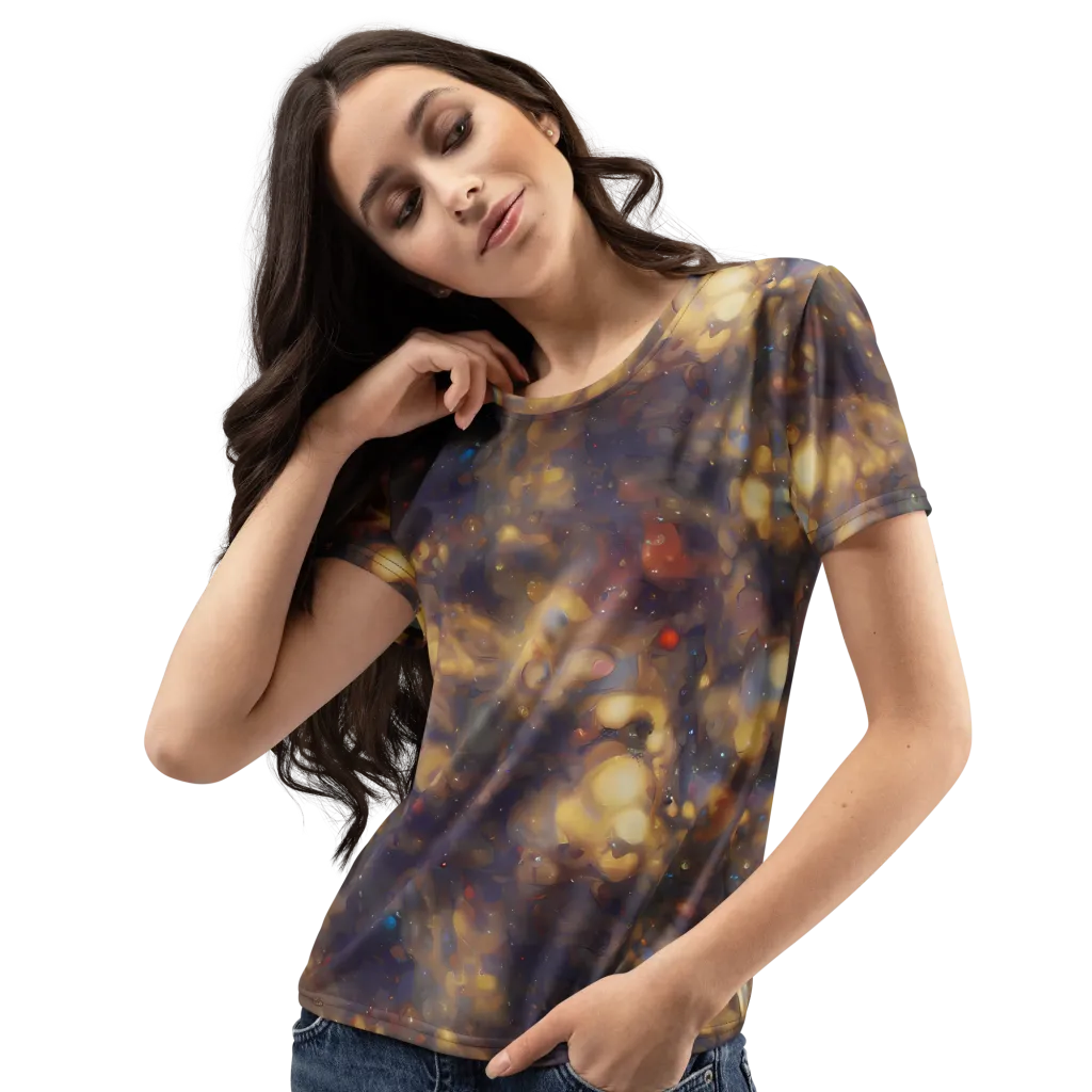 Amber Afterglow on Women's Crew Neck T-Shirt — Left Front