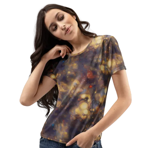 Amber Afterglow on a Women's Crew Neck T-Shirt