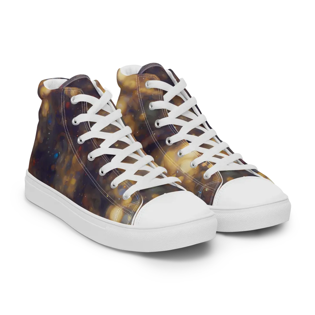 Amber Afterglow on Women's High Top Canvas Shoes — Right Front