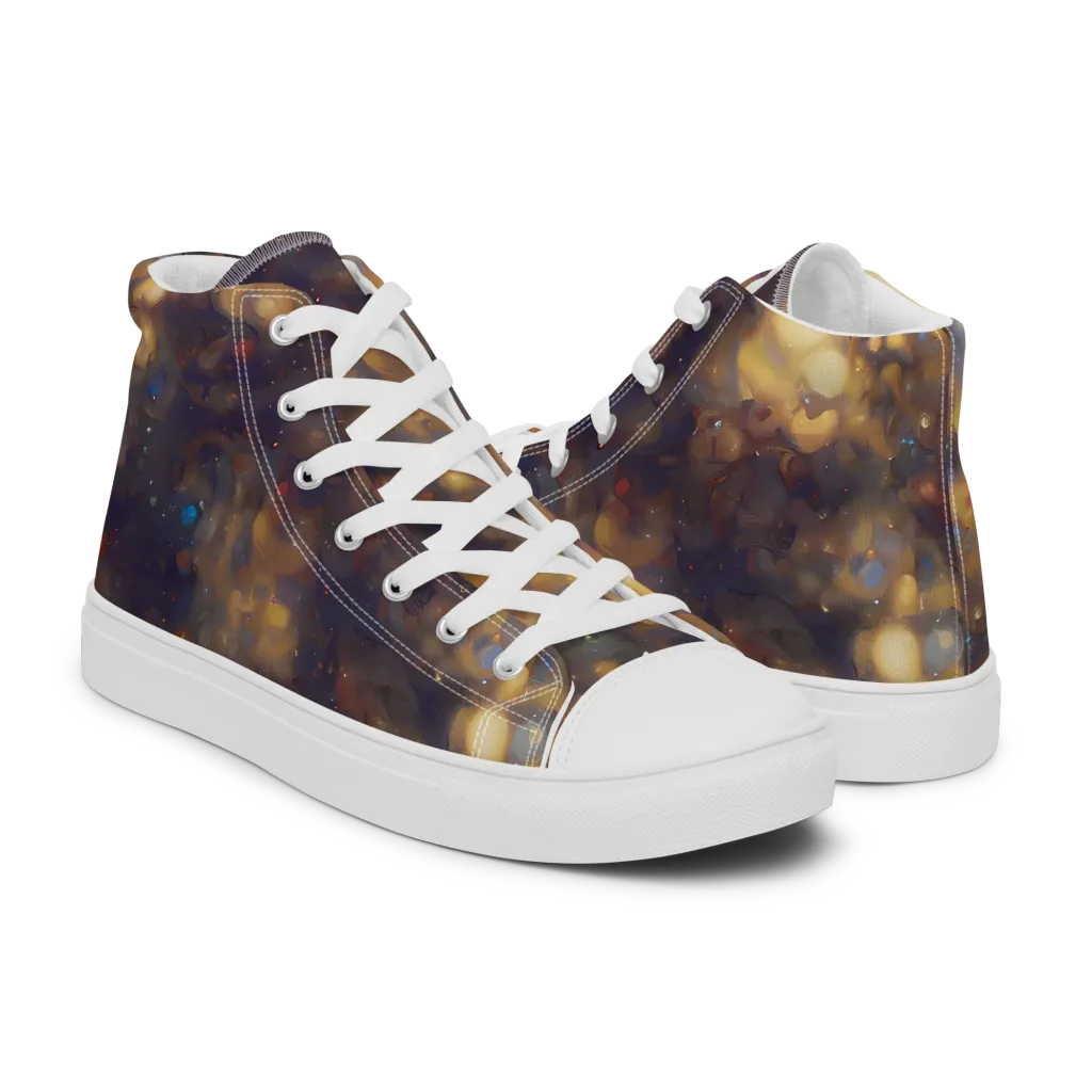 Amber Afterglow on Women's High Top Canvas Shoes — Right