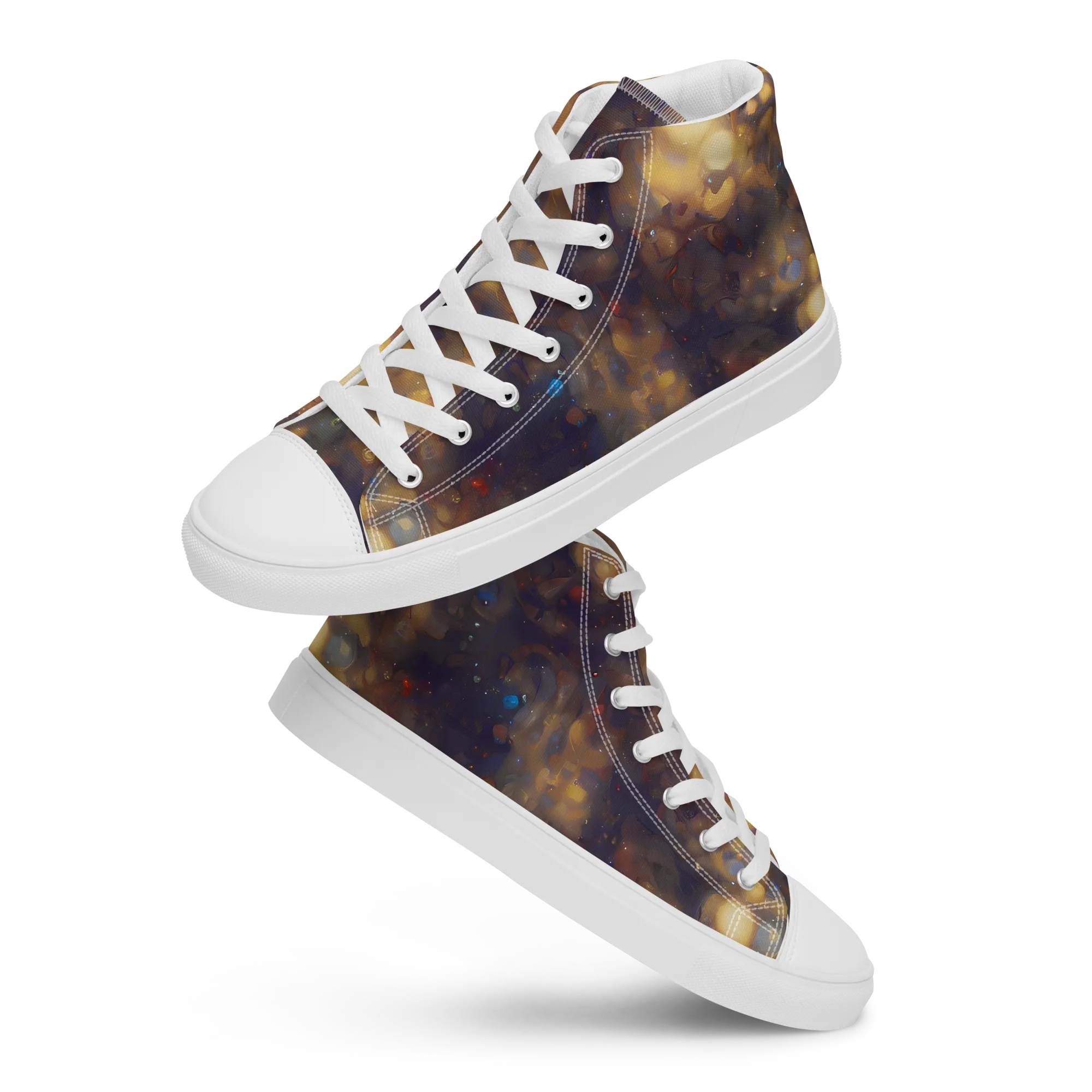 Amber Afterglow on Women's High Top Canvas Shoes — Front