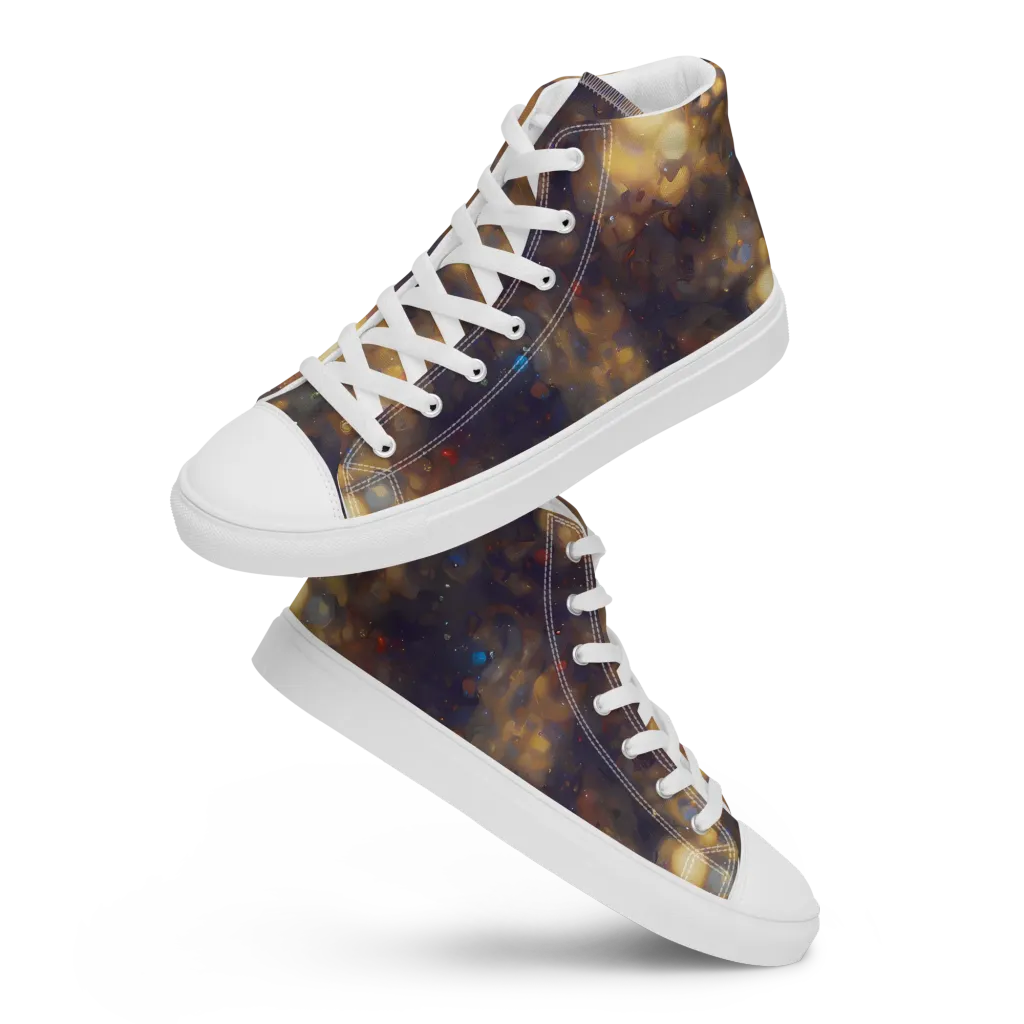 Amber Afterglow on Women's High Top Canvas Shoes — Front