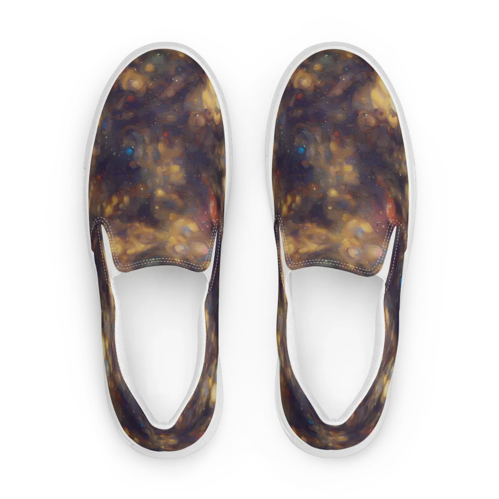 Amber Afterglow on Men's Slip-On Canvas Shoes — Front