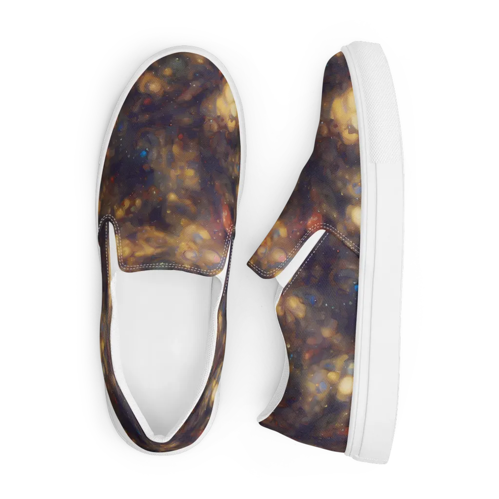 Amber Afterglow on Men's Slip-On Canvas Shoes — Front
