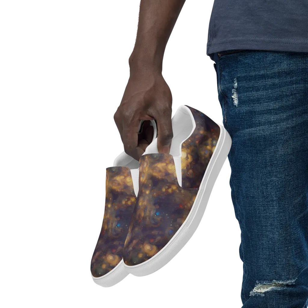 Amber Afterglow on Men's Slip-On Canvas Shoes — Left Front