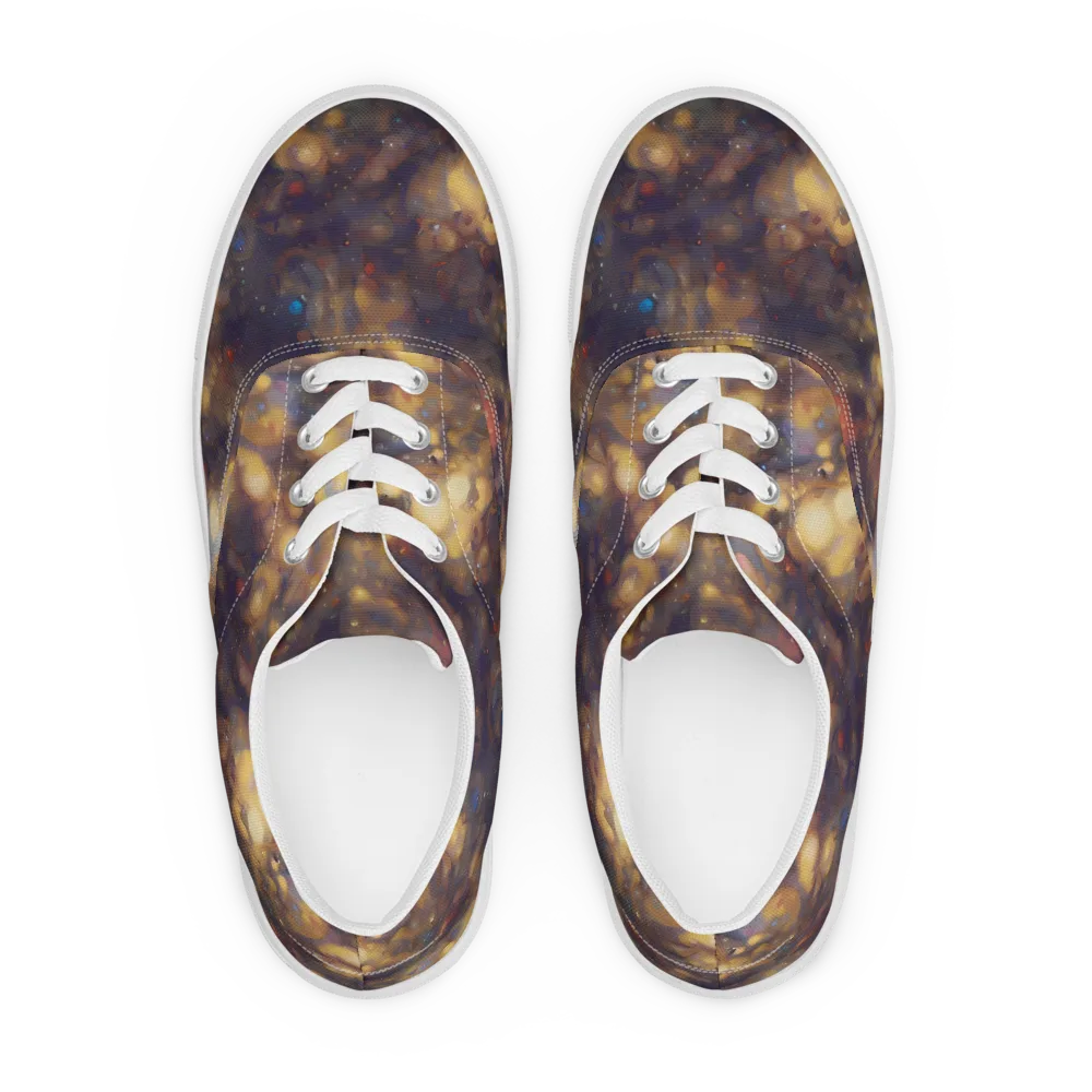 Amber Afterglow on Men's Lace-Up Canvas Shoes — Front