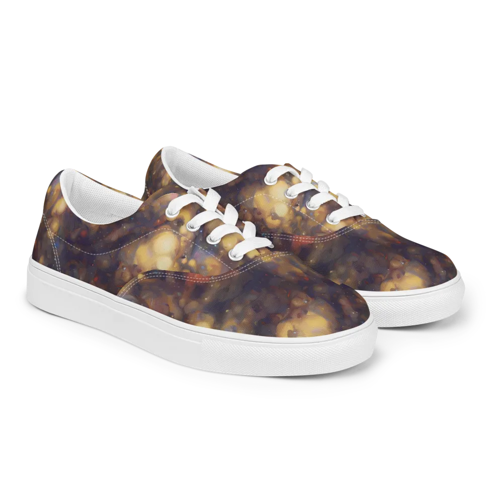 Amber Afterglow on Men's Lace-Up Canvas Shoes — Right Front