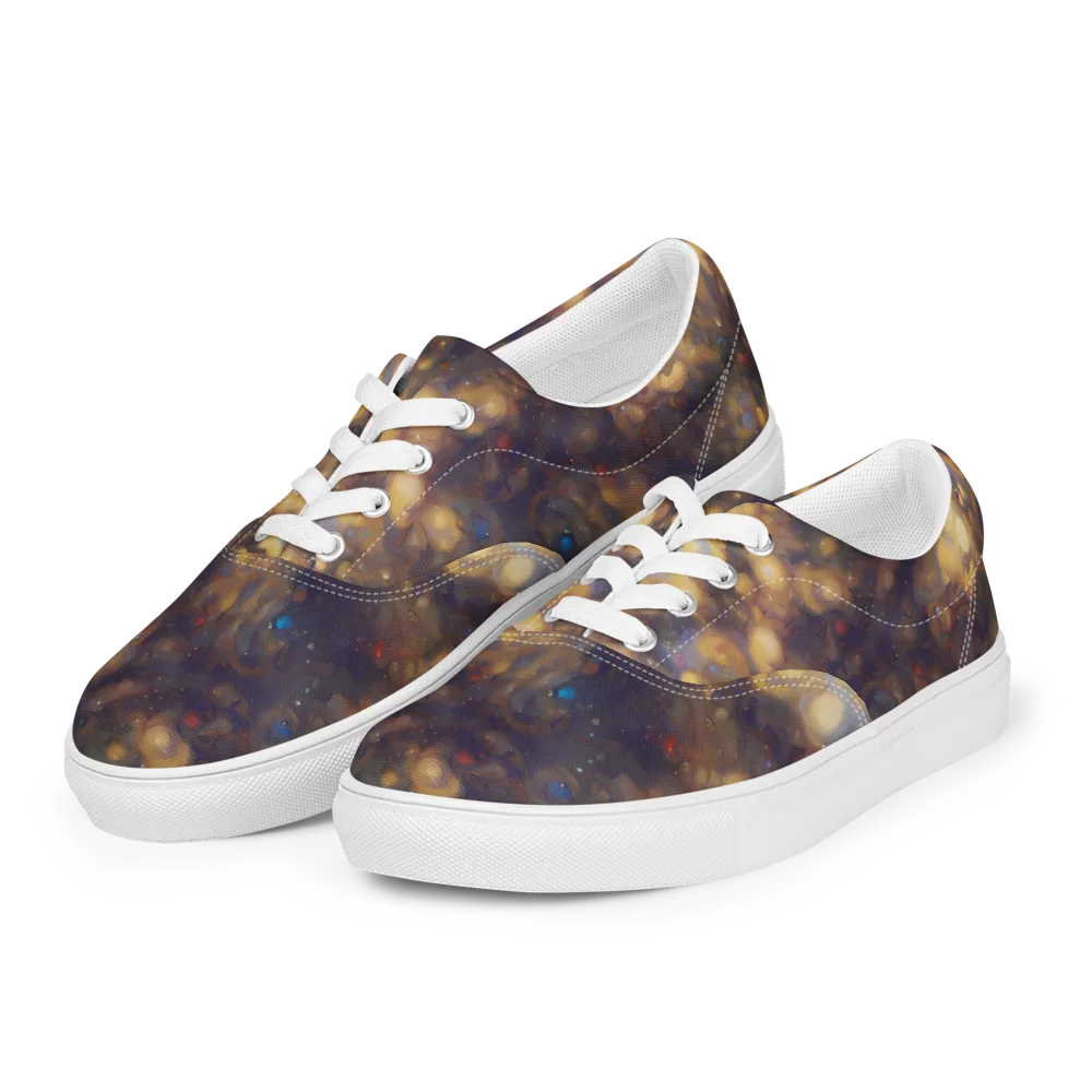 Amber Afterglow on Men's Lace-Up Canvas Shoes — Left Front