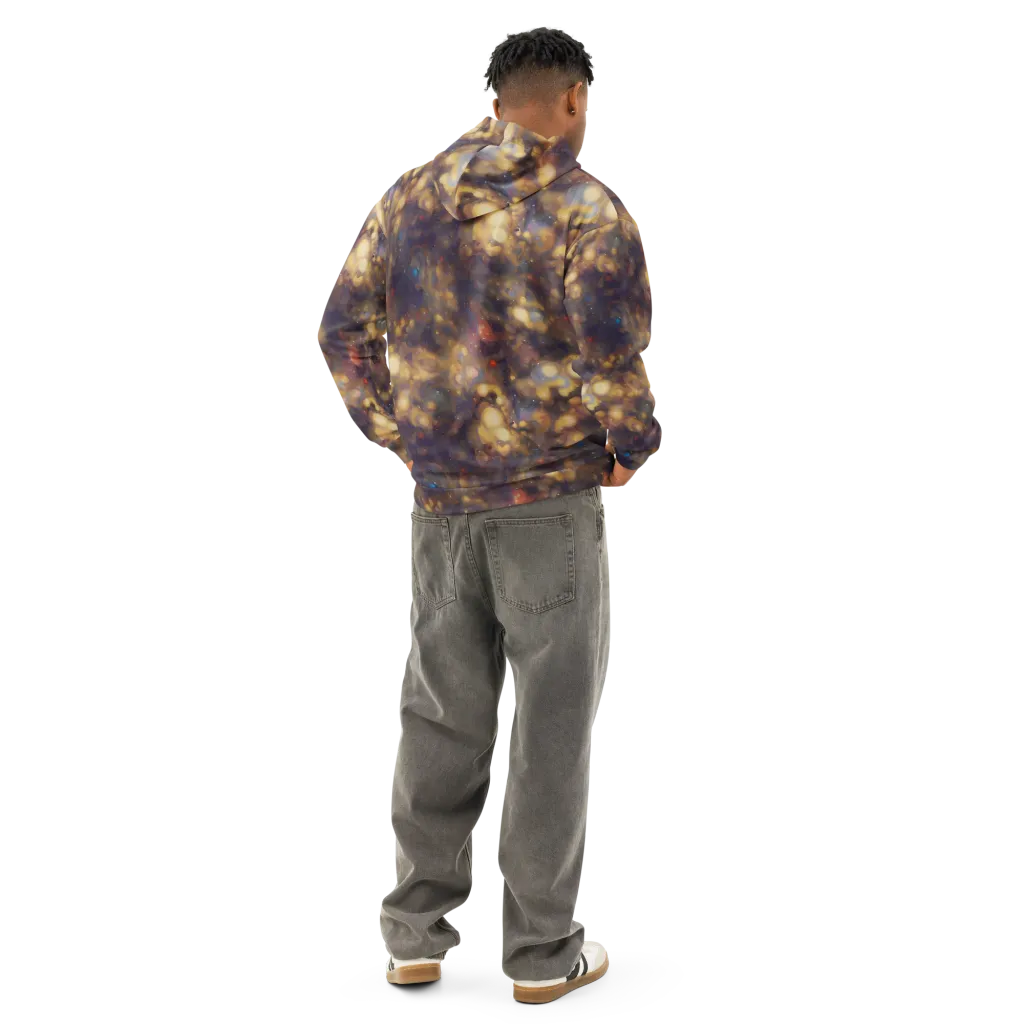 Amber Afterglow on Cotton Hoodie — Back