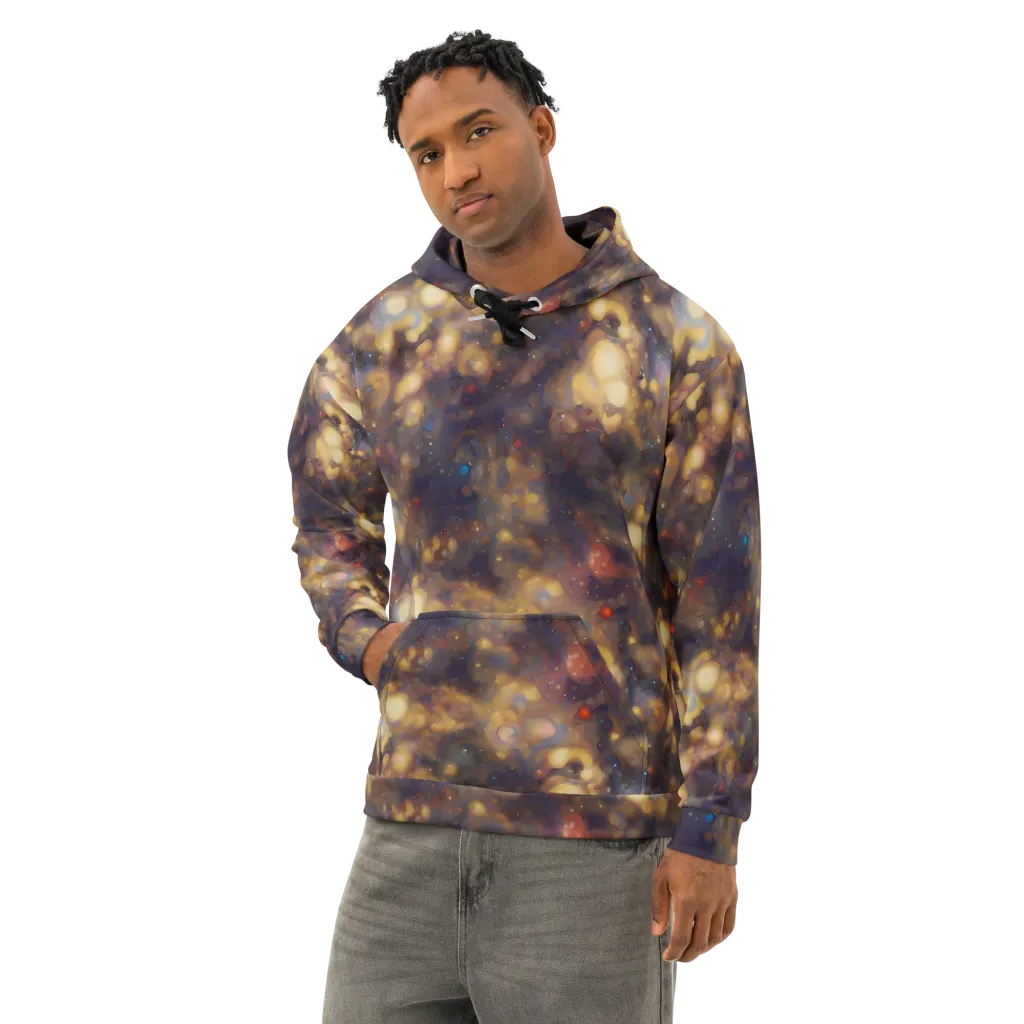 Amber Afterglow on Cotton Hoodie — Left Front