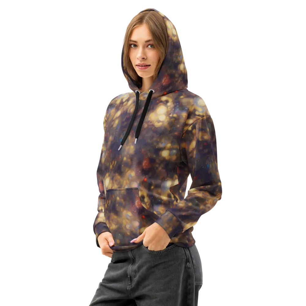 Amber Afterglow on Cotton Hoodie — Left Front