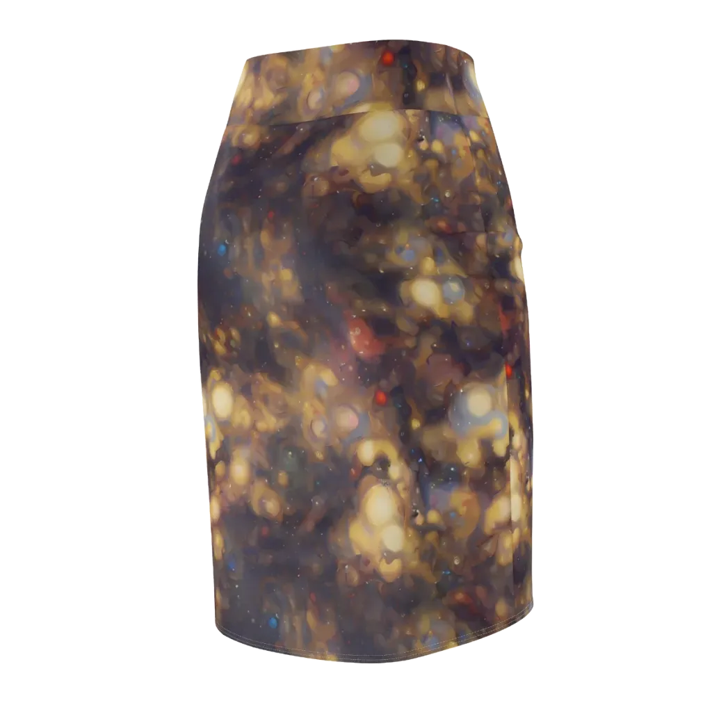Amber Afterglow on Pencil Skirt — Back Side