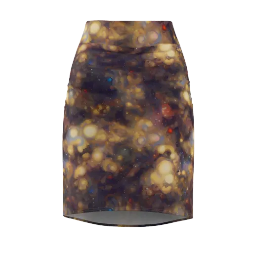 Amber Afterglow on a Pencil Skirt