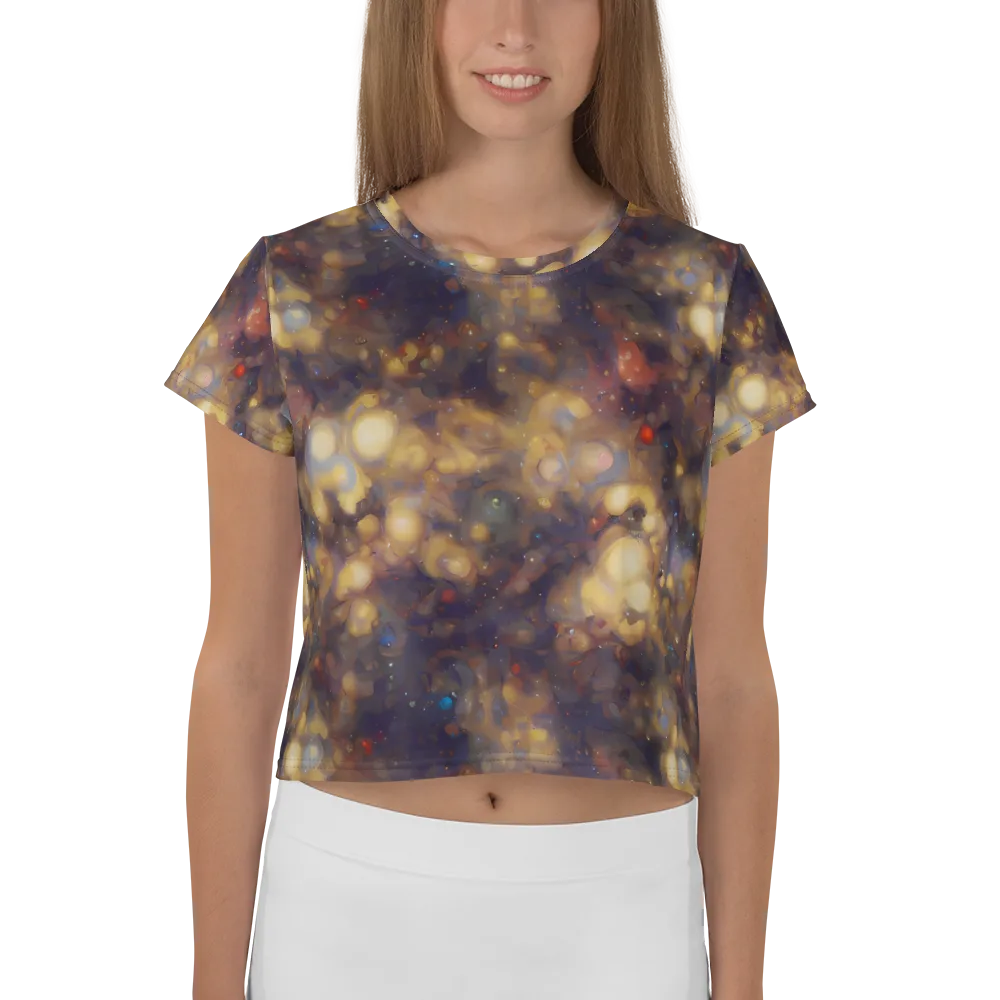 Amber Afterglow on Crop Tee — Front