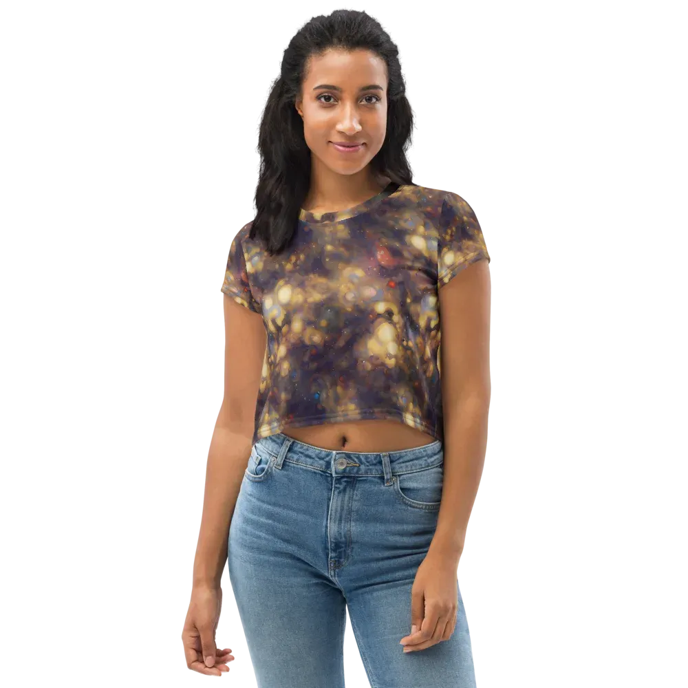 Amber Afterglow on Crop Tee — Front