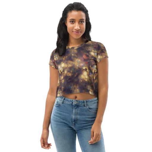 Amber Afterglow on a Crop Tee