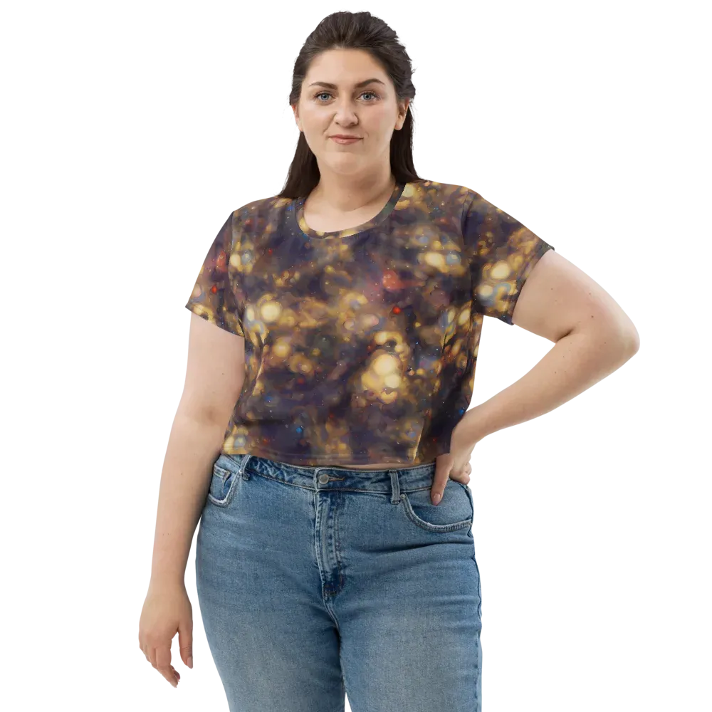 Amber Afterglow on Crop Tee — Front