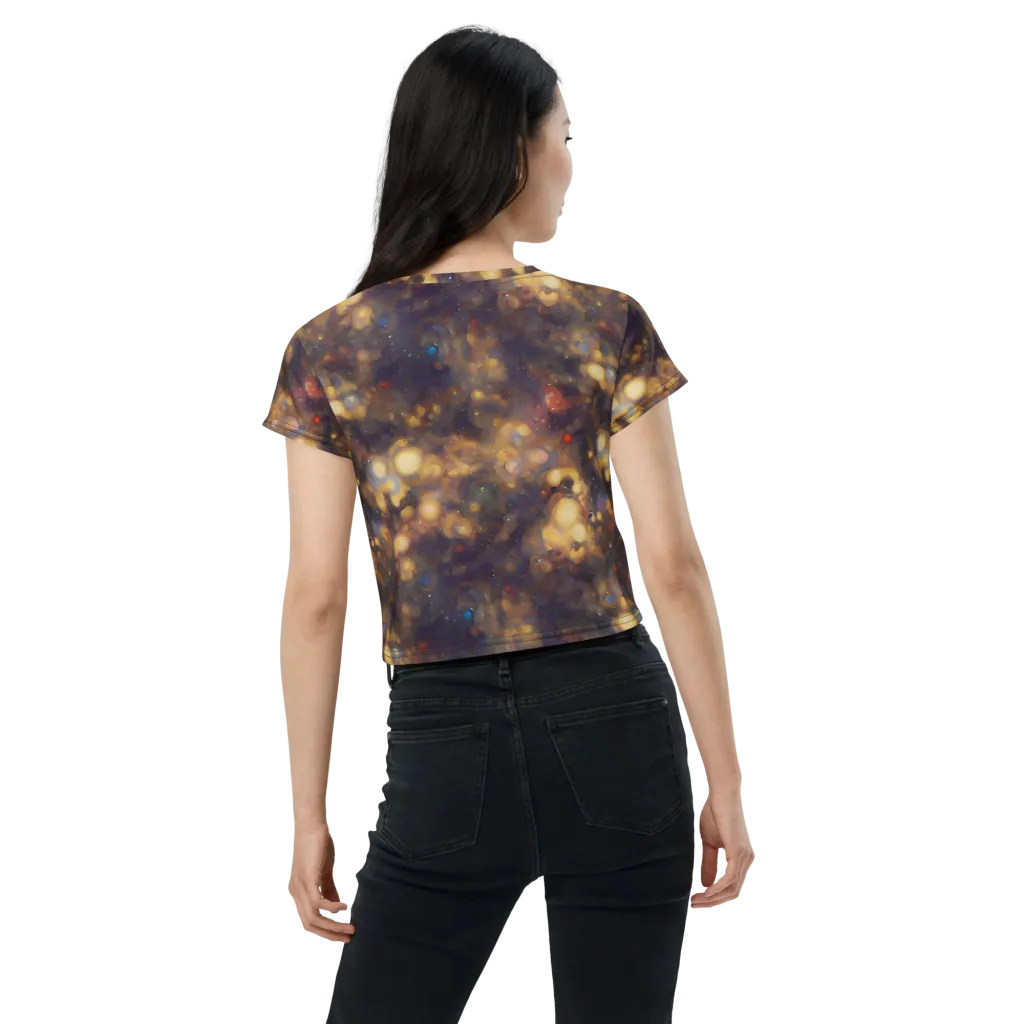 Amber Afterglow on Crop Tee — Back