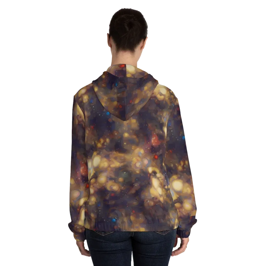 Amber Afterglow on Women's Full-Zip Hoodie — Back On Person